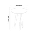 Ver imagem 4 de Kit 2 Mesinha Mesa Lateral Apoio Redondo Pés Palito Quarto Mesa de Cabeceira Slim Off White