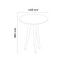 Kit 2 Mesinha Mesa Lateral Apoio Redondo Pés Palito Quarto Mesa de Cabeceira Slim Off White - 4