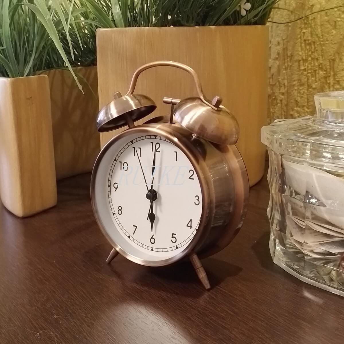 Despertador 6 horas da manhã Tipo de Relogio de Mesa Png A4 Analogico de Ponteiros Mecânico a Pilhas - 8