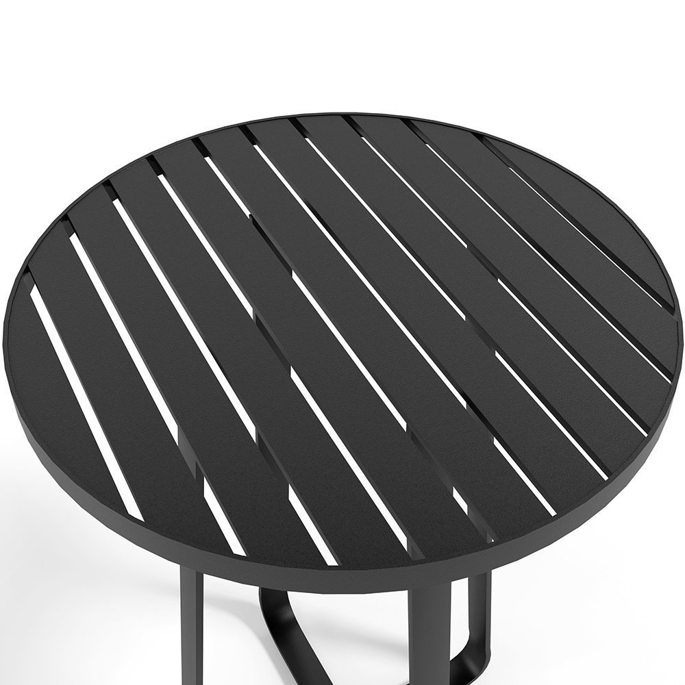 Mesa Bistrô Alta Decorativa Para Área Gourmet Bar Alumínio 105 cm Maya D04 Preto - Lyam Decor - 5