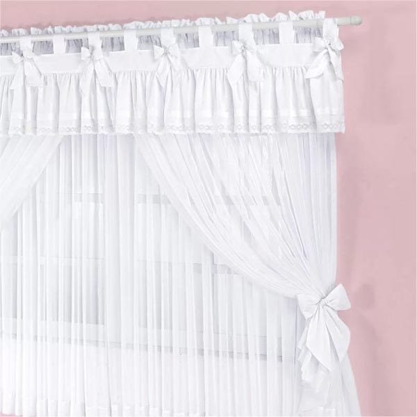 Cortina 2,00m x 1,60m Livia 01 Peça - Rosa - 2