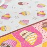 Cortina Cupcake para Varão Simples 2,00M x 1,50M 01 Peça - Estampado - 2