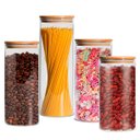 Ver imagem 1 de Kit Com 4 Potes Herméticos de Vidro 800ml, 1100ml, 1650ml e 2000ml