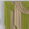 Cortina Milena para Varão Duplo 3,00M x 2,80M 01 Peça - Verde - 2