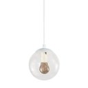 Ver imagem 2 de Pendente Branco C/ Globo de Vidro Cristal de 14cm + Led 2w