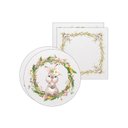 Ver imagem 1 de Kit Sousplat + Guardanapo Páscoa Coelho Floral Nsw 2 Peças com Base