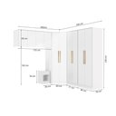 Ver imagem 3 de Quarto Modular Kappesberg Adapt Branco 6 Peças 260cm X 256cm