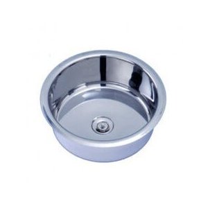 Cuba Inox 304 Redonda Embutir 20x10cm para Banheiros e Lavabos