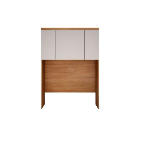 Modulado de Quarto Armário Ponte Aéreo Casal C- 4 Portas Freijo Cumaru C- Fendi