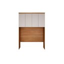Ver imagem 1 de Modulado de Quarto Armário Ponte Aéreo Casal C- 4 Portas Freijo Cumaru C- Fendi