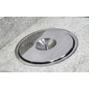 Ver imagem 1 de Lixeira Pia Cozinha Embutir No Granito Em Inox 5lts 20X23 CM