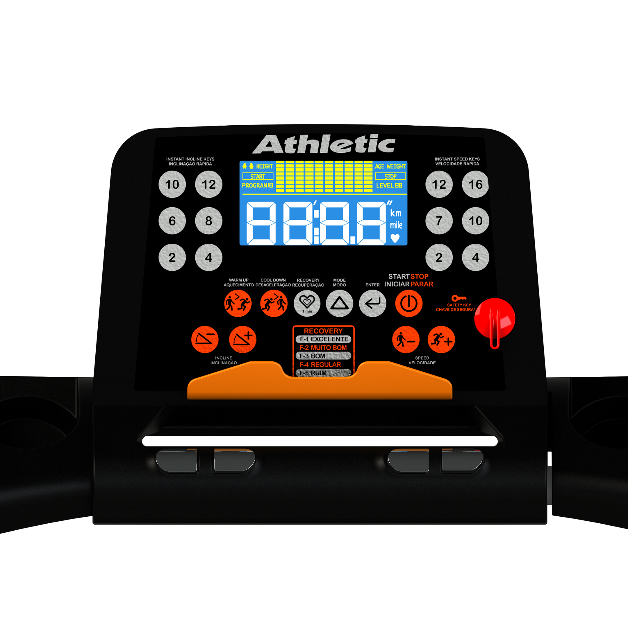 Esteira Elétrica Athletic Performance 710t 16km/h Suporta 130kg:220v - 2