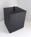 Ver imagem 1 de Lixeira para Banheiro Quadrada Latão Preto Fosco 17x17x20cm