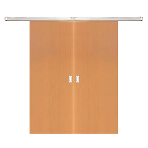 Porta de Correr Dupla P/ Verniz 210x140 Kit Aluminio