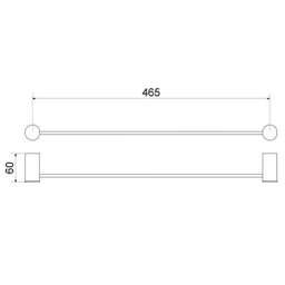Porta Toalha Linear Atria 507 Meber - 2