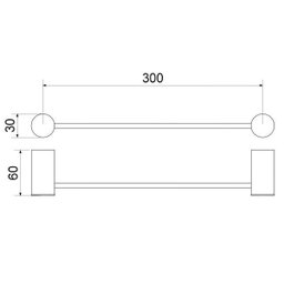 Porta Toalha Linear Atria 501 - 2