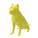 Ver imagem 1 de Pitbull Low Poly Geométrico Decoração 3d:amarelo
