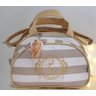 Bolsa Glamour Conjunto P.M.G Lançamento - Listrado Capuccino - 2