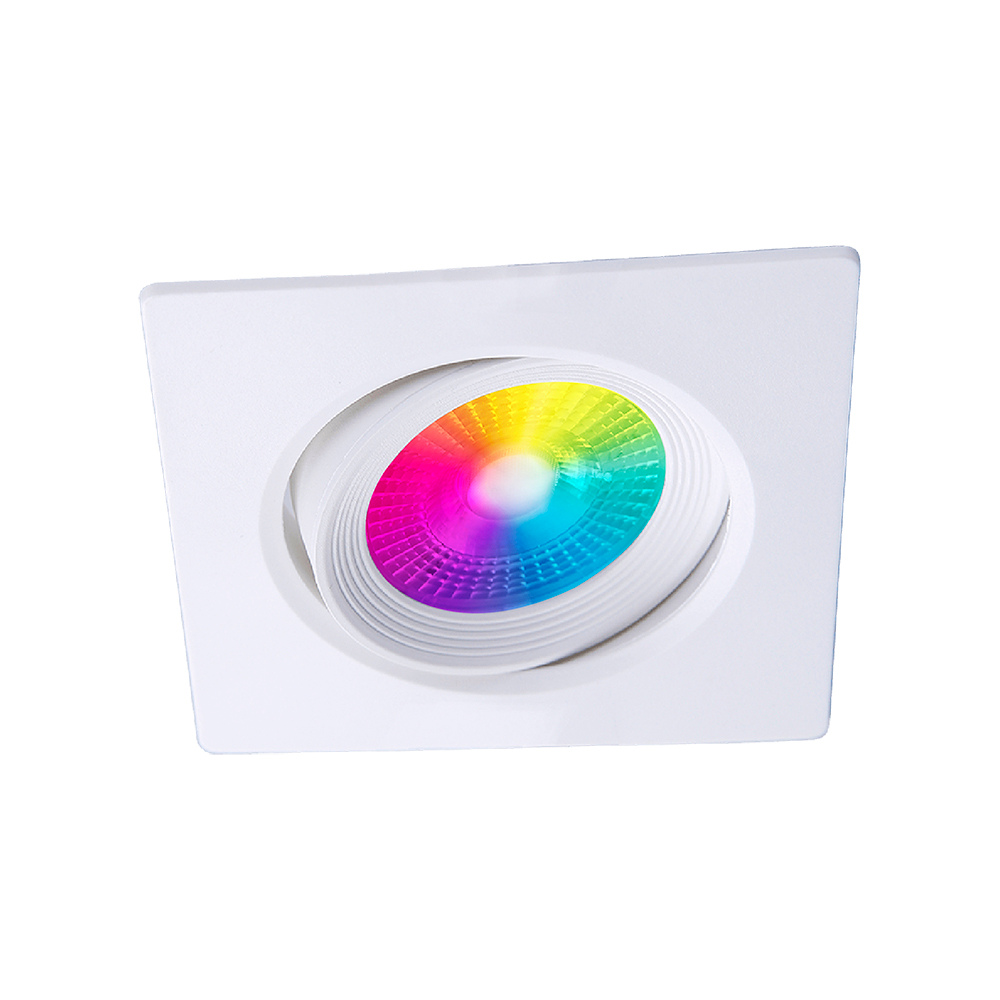Smart Spot WI-FI Led RGB Tek 5W Quadrado Branco Taschibra