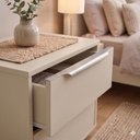 Ver imagem 1 de Kit 30 Puxadores Wave Cava 30cm Prata Alumínio para Porta de Armário Gaveta e MDF