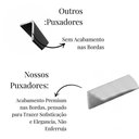 Ver imagem 4 de Kit 30 Puxadores Wave Cava 30cm Prata Alumínio para Porta de Armário Gaveta e MDF