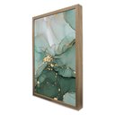 Ver imagem 4 de Quadro Decorativo Abstrato Mármore Safira em Moldura Caixa TaColado Moldura Trad 1cm Madeira Escura 