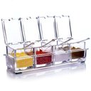 Ver imagem 4 de Kit Porta Condimentos Temperos Acrílico Crystal Seasoning Kit