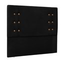 Ver imagem 1 de Cabeceira Decorativa King Size 1,95M Kors Suede Preto - Gran Belo