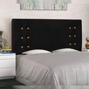 Ver imagem 5 de Cabeceira Decorativa King Size 1,95M Kors Suede Preto - Gran Belo