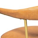 Ver imagem 7 de Cadeira de Jantar Estofada Conforto e Design Moderno Maya Colorido/Dourada/Corino Caramelo