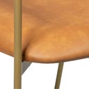 Ver imagem 5 de Cadeira de Jantar Estofada Conforto e Design Moderno Maya Colorido/Dourada/Corino Caramelo