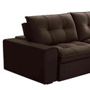 Ver imagem 5 de Sofá Retrátil Reclinável 3 Lugares 230cm Argon F05 Veludo Marrom - Mpozenato
