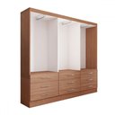 Ver imagem 6 de Guarda-roupa Casal Madri 6 Portas 9 Gavetas com Espelho Cinamomo - Panorama Móveis