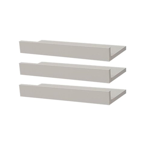 Kit 3 Prateleiras Porta Quadros 50 X 15cm Branca Suporte Invisível