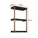 Ver imagem 3 de Nicho de Parede Industrial 3 Prateleiras Milão - Cobre e Preto - Cor: Marrom