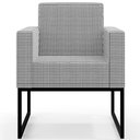 Ver imagem 6 de Kit 04 Poltronas Decorativas Sala Base fixa Metal Helô L02 Pied Poule - Lyam Decor
