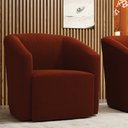 Ver imagem 2 de Poltrona Stella Max Bouclê Terracota Base Giratória - D'Rossi