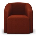 Ver imagem 3 de Poltrona Stella Max Bouclê Terracota Base Giratória - D'Rossi
