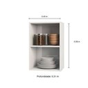 Ver imagem 2 de Armário Aéreo De Cozinha Evidence 1 Porta Com Prateleira Poliman Móveis Branco