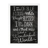 Quadro Decorativo What a Wonderful World - Branco - A4 - 24x33cm - 1