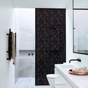 Ver imagem 1 de Adesivo Para Vidro Box Banheiro Jateado Decorado Dark Prova D'Agua - 0,80 x 2,00m