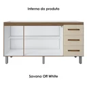 Ver imagem 5 de Balcao para Pia 3p 3g 160 Cm Emily Savana Off White Mobbs