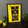 Quadro Decorativo Don't Stop me Now Queen - Preto - A3 - 33x45cm - 3