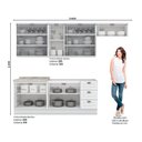 Ver imagem 3 de Cozinha Completa Americana (2 Balcões, 3 Aéreos, 1 Complemento) 6 Peças Branco - Henn