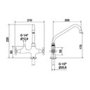 Ver imagem 2 de Torneira para Cozinha de Mesa com Saída para Filtro Super 1177 Meber