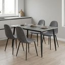 Ver imagem 2 de Kit Mesa de Jantar com Tampo Granito com 4 Cadeiras 120cm Caemmun
