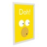 Quadro Decorativo Doh! Homer Simpson - Branco - A4 - 24x33cm - 2