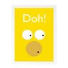 Quadro Decorativo Doh! Homer Simpson - Branco - A4 - 24x33cm - 1