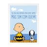 Quadro Decorativo Charlie Brown e Snoopy - Branco - A5 - 18x24cm - 3