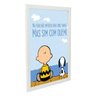 Quadro Decorativo Charlie Brown e Snoopy - Branco - A5 - 18x24cm - 2